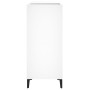 Mueble para discos madera contrachapada blanco 84,5x38x89 cm