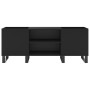 Mueble para discos madera contrachapada negro 121x38x48 cm