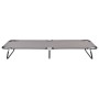 Tumbona plegable acero gris