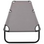 Tumbona plegable acero gris