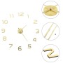 Reloj de pared 3D con diseño moderno 100 cm XXL dorado