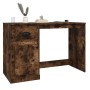 Escritorio y cajón madera contrachapada roble humo 115x50x75 cm