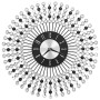 Reloj de pared de metal negro 43 cm