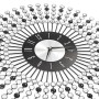 Reloj de pared de metal negro 43 cm