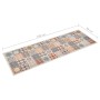 Alfombra de cocina lavable mosaico de colores 60x180 cm