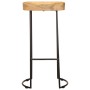Taburetes de barra de cocina 2 unidades madera maciza de mango