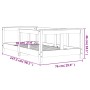 Estructura de cama para niños madera maciza de pino 70x140 cm