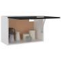 Armario colgante de cocina contrachapada negro 60x31x40 cm