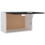 Armario colgante de cocina contrachapada negro 60x31x40 cm
