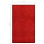 Felpudo lavable rojo 90x150 cm