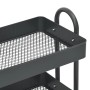 Carrito de cocina 3 niveles acero antracita 43x34x79 cm