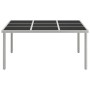 Mesa de comedor de jardín acero y vidrio 170x170x74,5 cm