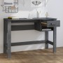 Escritorio HAMAR madera maciza pino gris oscuro 110x40x75 cm