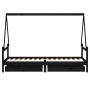 Estructura de cama niños con cajones madera pino negro 90x200cm
