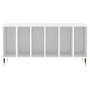 Mueble para discos madera contrachapada blanco 100x38x48 cm