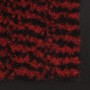 Alfombra de entrada rectangular de nudo 120x180 cm roja