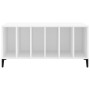 Mueble para discos madera contrachapada blanco 100x38x48 cm