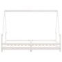Estructura de cama para niños madera de pino blanco 90x190 cm
