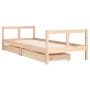 Estructura de cama para niños con cajones madera pino 80x200 cm