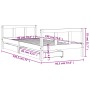 Estructura de cama infantil con cajones madera blanco 90x190 cm