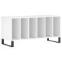 Mueble para discos madera contrachapada blanco 100x38x48 cm