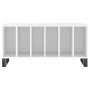 Mueble para discos madera contrachapada blanco 100x38x48 cm