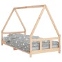 Estructura de cama para niños madera maciza de pino 90x200 cm