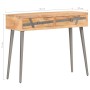 Mesa consola de madera maciza de acacia 90x30x75 cm