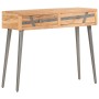 Mesa consola de madera maciza de acacia 90x30x75 cm