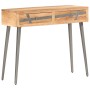 Mesa consola de madera maciza de acacia 90x30x75 cm