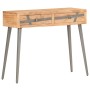 Mesa consola de madera maciza de acacia 90x30x75 cm