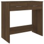 Escritorio de madera contrachapada marrón roble 80x40x75 cm