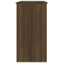 Escritorio de madera contrachapada marrón roble 80x40x75 cm