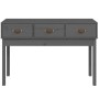 Mesa consola de madera maciza de pino gris 114x40x75 cm