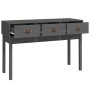 Mesa consola de madera maciza de pino gris 114x40x75 cm