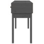 Mesa consola de madera maciza de pino gris 114x40x75 cm