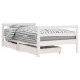Estructura cama infantil y cajones madera pino blanco 80x160 cm