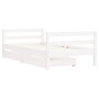 Estructura cama infantil y cajones madera pino blanco 80x160 cm