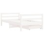 Estructura cama infantil y cajones madera pino blanco 80x160 cm