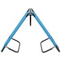 Tumbona plegable de acero azul turquesa