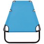 Tumbona plegable de acero azul turquesa