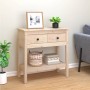 Mesa consola madera maciza de pino 75x35x75 cm