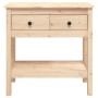 Mesa consola madera maciza de pino 75x35x75 cm