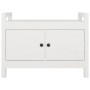 Banco de recibidor madera maciza de pino blanco 80x40x60 cm