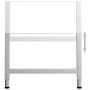 Estructura de banco de trabajo 2 uds metal 85x(69-95,5)cm gris