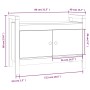 Banco de recibidor madera maciza de pino marrón miel 80x40x60cm