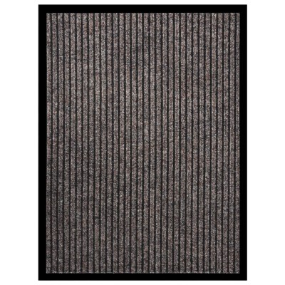 Felpudo de rayas beige 60x80 cm