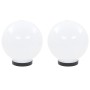 Juego de lámparas de bola LED 2 piezas esféricas 20 cm PMMA