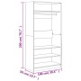 Armario de madera contrachapada gris Sonoma 100x50x200 cm