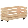 Carrito para verduras madera maciza de pino 57x30x80 cm